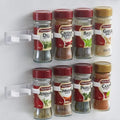 2pcs/set white kitchen shelf spice jar storage shelf simple bottle clip four five hole