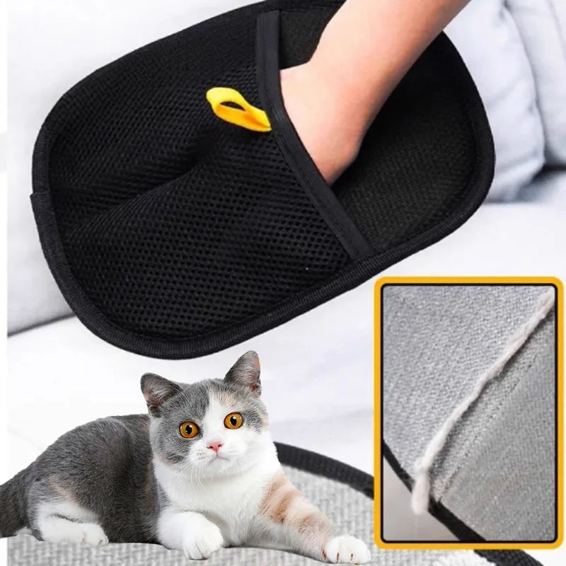 Pet Grooming Gloves Pet Hair Remover Brush Kitten Cleaning Glove Remove Dog Cat Hair From Sofa Carpet Clothes Pet Supplies