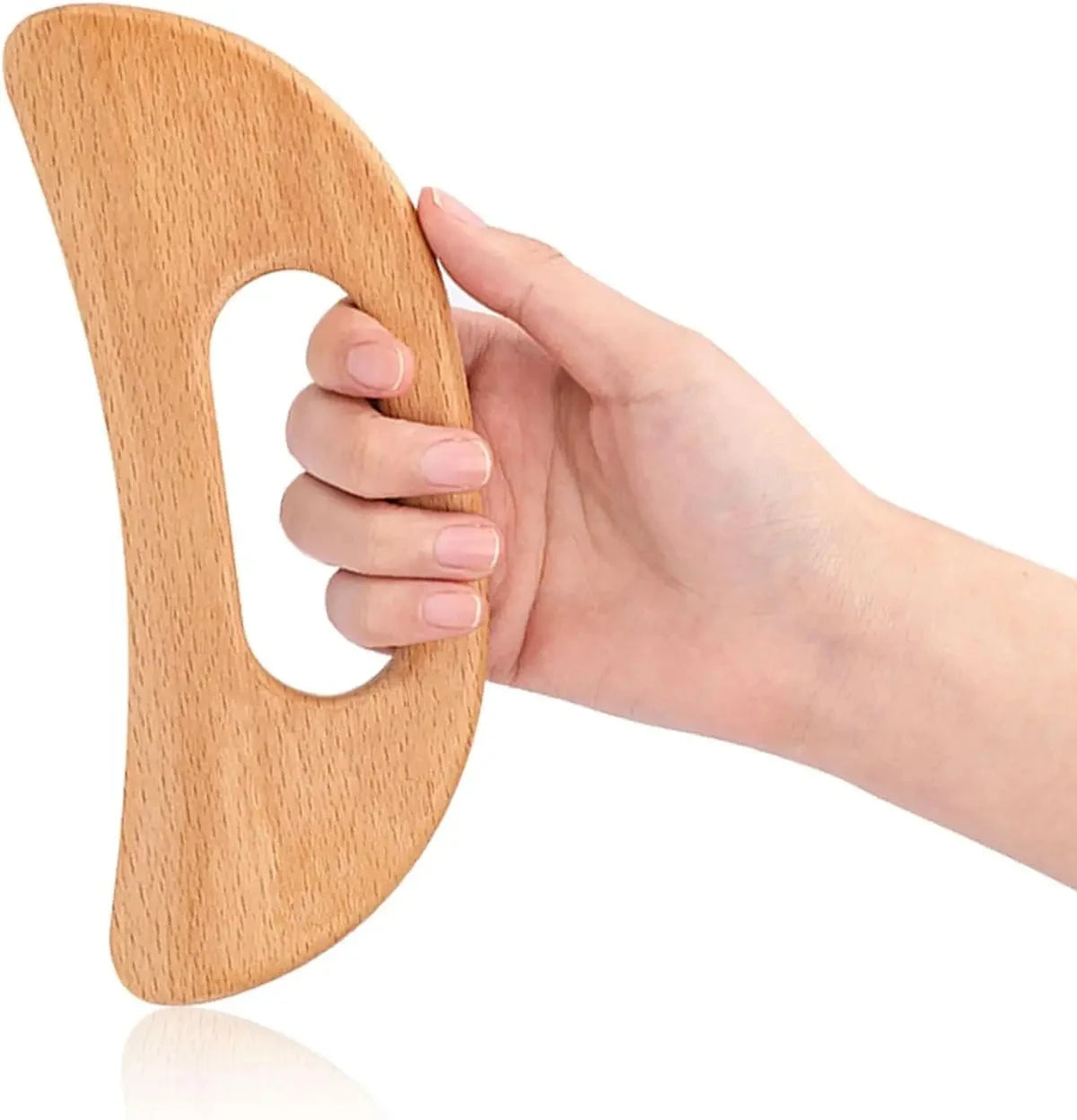 Natural Wooden Cellulite Massager, Full Body Gua Sha Tool for Muscle Scraping and Back Massage - Wood Care