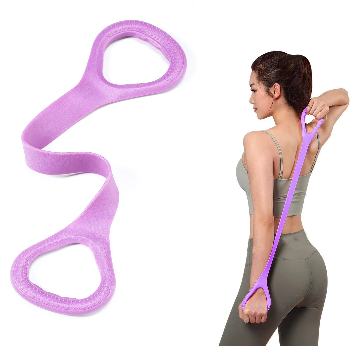 8,Fitness Training Resistance Band Arm Back Shoulder Exercise Elastic Training Band Yoga Pilates Equipment