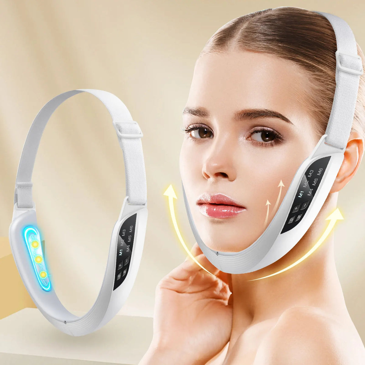 Electric EMS V-Face Lifting Beauty Device 6 Modes 8 Levels Microcurrent Face Firming Massager Double Chin Remover Skin Care