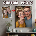 Personalized Customization Cartoon Style Canvas Print Poster Portrait Photo Art Print Home Decoration Gift Frameless