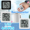 1/3/4/6PCS Mini LCD Digital Thermometer Hygrometer Indoor Room Temperature Humidity Meter Sensor Gauge Weather Station Set