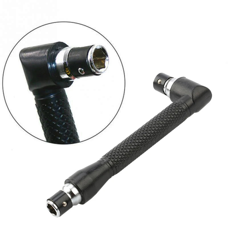 L Type 1/4 Hex Screwdriver Bit 90° Double End Handle Wrench Black 6.35mm