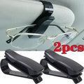 2PCS Universal Auto Car Sun Visor Glasses Box Sunglasses Clip Card Ticket Holder Fastener Pen Case Eyeglasses Clips Accessories
