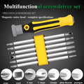Multi-function screwdriver set (6 bits and 1 screwdriver handle), precision dual-purpose screwdriver set, 12 types of screwdrivers