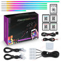 18 in 1 LED Car Ambient Lights 213 64 Colors RGB Symphony Streamer Bluetooth Rainbow Interior Acrylic Strip Atmosphere Lamp Set