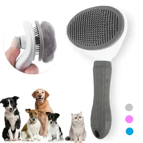 Pet Dog Brush Cat Comb Self Cleaning Animal Hair Remover Brush For Dogs Cats Grooming Tools Pets Dematting Comb Dogs Accessories