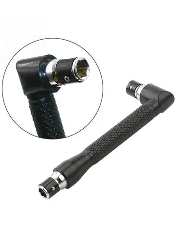 Schwarzer Sechskantschraubendreher-Bit vom Typ L 1/4 90 ° 6,35-mm-Schraubenschlüssel mit Doppelendgriff