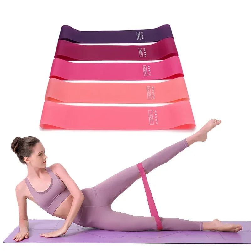 Portable Fitness Training Equipment Rubber Resistance Bands Yoga Gym Elastic Gum Strength Pilates Crossfit Women Weight Sports