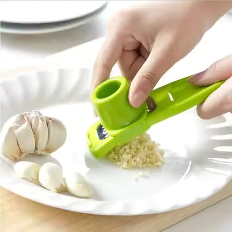 1 Pack Mini Garlic Grinder Creative Kitchen Garlic Press Garlic Puree Manual Garlic Puree Green Kitchen Gadgets