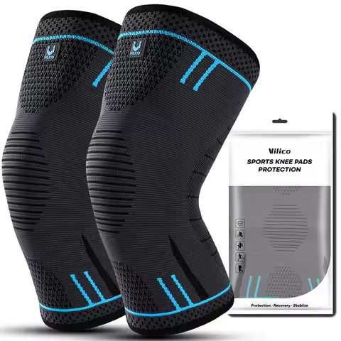 1Pcs Compression Knee Support Sleeve Elastic Breathable Knee Pads Brace Springs Gym Sports Protector Basketball Volleyball Running