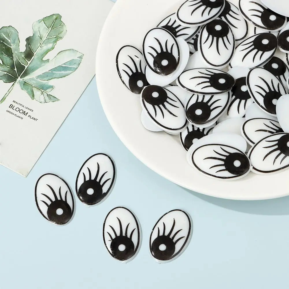 50Pcs DIY Puppe Augen Häkeln Kunststoff Tier Augapfel Schwarz Weiß Farbe Puppe Auge Kindergarten Kinder DIY Handwerk Liefert