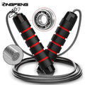 Ball bearing adjustable, tangle-free wire rope training with foam handles for fitness home training and slim body