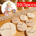 5/10Pcs Crochet Doll Stand Doll Stand Round Wooden Display Stand Ho Felt Animal Doll Toy Wooden Base Support Action Figure Stand