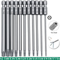 11 pcs torx security bit set s2 steel magnetic security screws driver set 50/100mm star screws driver set for shark vacuum T6-T40