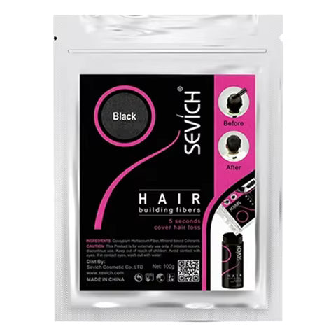SEVICH Hair Fibers 100g Keratin Hair Thickening Powder Hair Building Fiber Spray Instant Regrowth Powder Hair Loss Cover