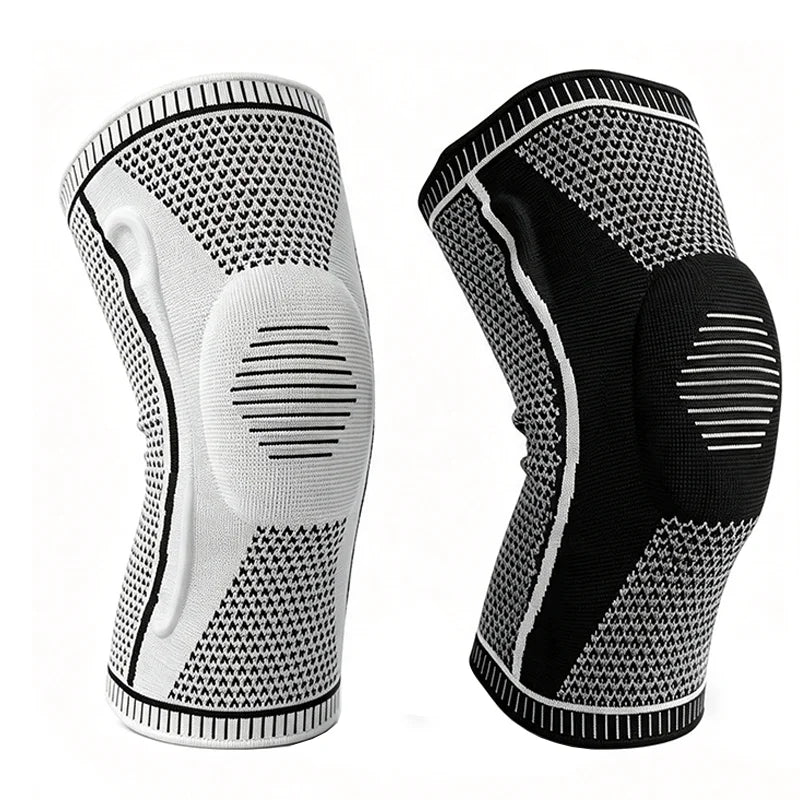 1 piece silicone compression protection sports knee support knee pad patella medial support meniscus basketball running protection