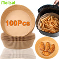50/100pcs air fryer use disposable paper non-stick air fryer baking paper round air fryer use paper liner paper kitchen accessories