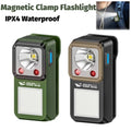 LED-Taschenlampe mit magnetischer Klemme für den Außenbereich, extrem langlebige Beleuchtung, Arbeits- und Notfall-Lampe, zum Aufstecken, wiederaufladbar, für Camping und Wandern