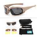 New 4 Lens Tactical Goggles - Polarized Windproof and Dustproof Goggles for Outdoor Sports (Climbing, Cycling, Fishing)