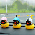 Car broken wind helmet small yellow duck car decoration accessories wind-breaking wave-breaking duck cycling decor goods gift