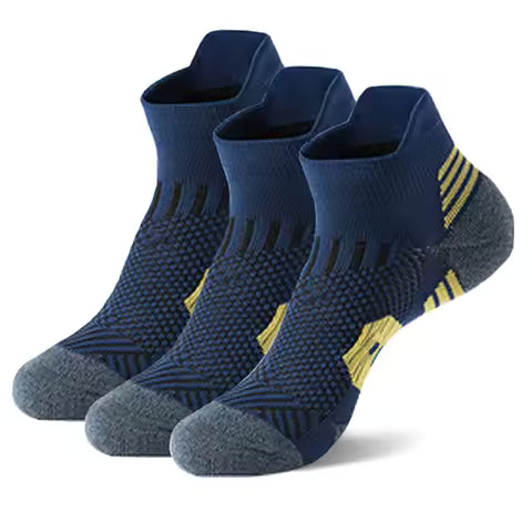 3 Pair Professional Fitness Sports Socks Towel Bottom Non-Slip Running Socks Men Women Short Quick Dry Basketball Training Sox
