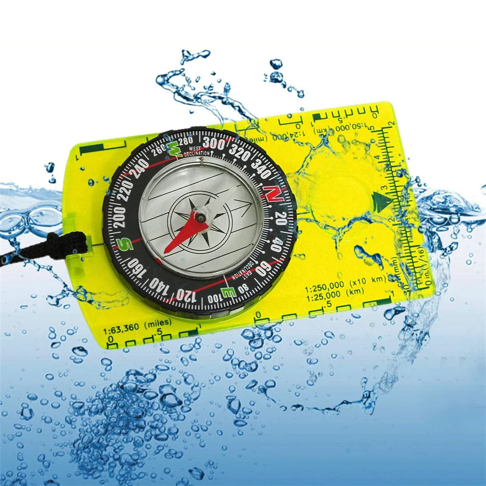 Waterproof Compass Outdoor Gadget Navigation Hiking Compass Camping Orientation Backpacking Map Reading Compass for Scout Kids