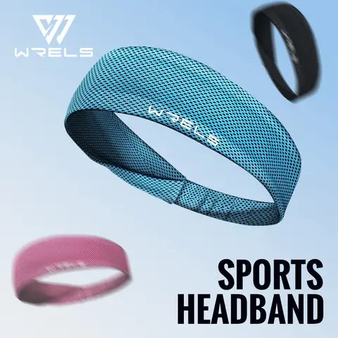 Summer Sports Headband Breathable Fitness Sweatband Non Slip Elastic Tennis Headband Sweat Wicking Lightweight Running Hairband