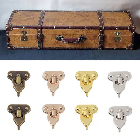 4Pcs Metal Case Corner Protector Mini Metal Crafts Trunk Locks Luggage Accessories DIY Manual Suitcase Box Doll Bags Parts