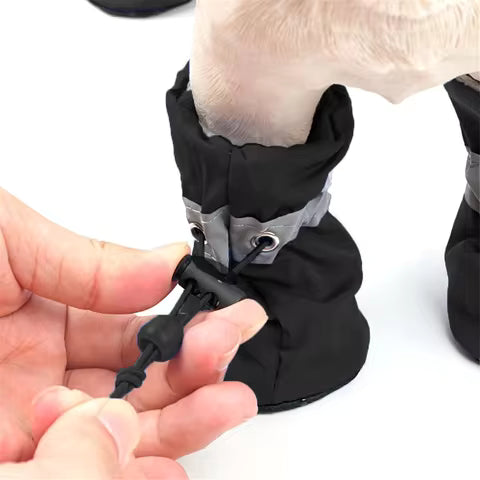 4 Pack Water Resistant Dog Shoes for Small Dogs - Protect your pet's paws and keep them dry, outdoor rain boots for dogs