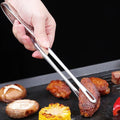 Lange Küchenzange aus Edelstahl, rutschfest, hitzebeständig, Grillzange für Steak, Meeresfrüchte, Buffet, Salat, Kochutensilien