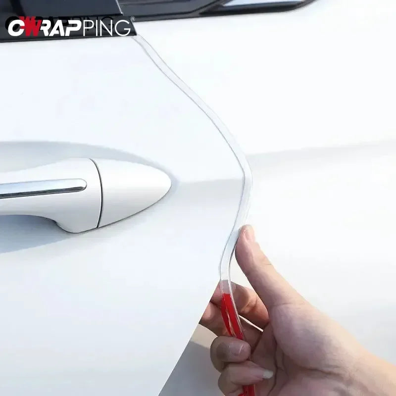 5M Car Door Edge Seal Strip Transparent PVC Scratch Protector Strip Anti-collision Sticker Door Anti-scratch Car Accessories