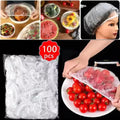 100pcs Disposable Food Storage Covers Plastic Food Storage Covers Reusable Bowl Covers Stretch Lids Elastic Cover Bag