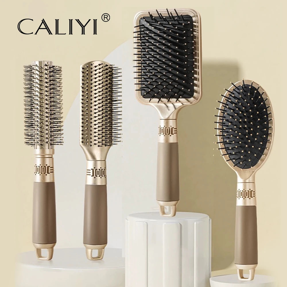 CALIYI Haar Massage Luft Kissen Kamm Bürste Kopfhaut Haarbürste Entwirren Anti Statische Salon SPA Friseur Styling Werkzeug Oval Runde