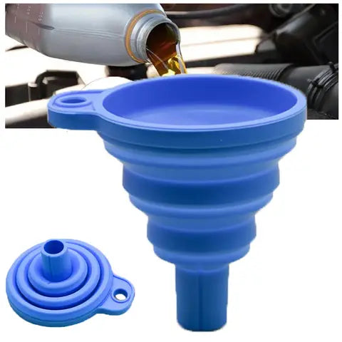 Engine Funnel Car Universal Silicone Liquid Funnel Washer Fluid Change Foldable Portable Car Engine Oil Petrol Inverter Funnel
