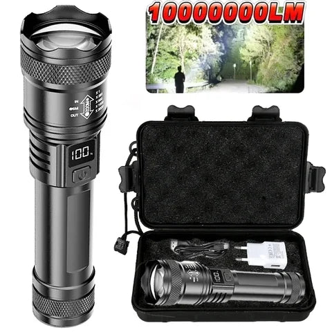 2000LM Ultra Bright P50 LED Flashlight Tactical EDC Emergency Headlight Telescopic Zoom Hand Torch with 14500/18650 Battery