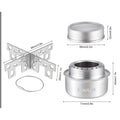 Campingkocher Tragbarer Mini-Alkoholkocher aus Aluminiumlegierung mit Deckel Outdoor Camping Wandern Rucksackreisen Kochherd