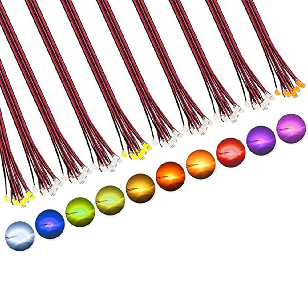 50Pcs/Bag 0402 0603 DIY SMD Lamp Wired Micro Litz Led Pre-Soldered Chip Wired 3V Railway Model Toy Light DIY Leads Wires 30cm