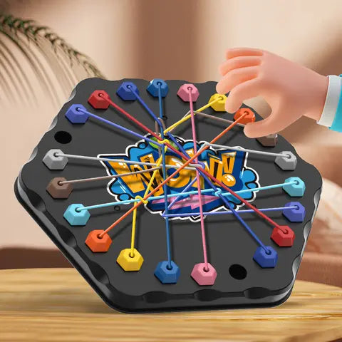 Children Rope Knot Puzzle Board Game Color Line Twisted Connected Ropes Logic Thinking Table Game Parent Child Interactive Toy