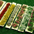 1Set Miniatur Blume Cluster Garten Decor DIY Gras Büschel Gebäude Layout Statische Landschaft Modell 9*1*0,6 cm Durable Sand Tabelle