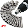 9pcs/set 5mm-13mm Hex Sockets Sleeve Nozzles Nut Driver Set Screwdriver Set Schroevendraaier Set Bits Sets Tools Socket Wrench