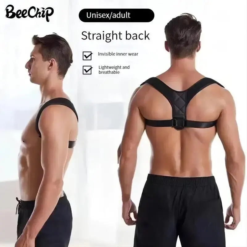 Korrekturgürtel für die Rückenhaltung, Buckelprävention, Korrektur der Sitzhaltung, Unisex, atmungsaktiv, Körperformung