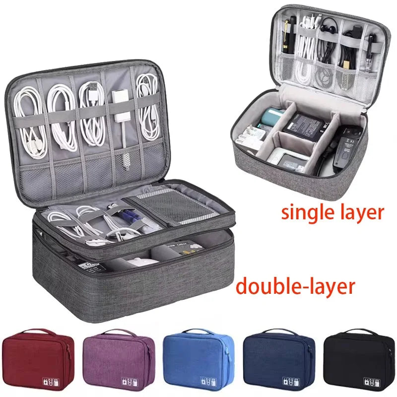 Reisekabel-Aufbewahrungstasche, tragbar, wasserdicht, digital, elektronischer Organizer, USB-Datenleitung, Ladegerät, Stecker, Aufbewahrungstasche, Kabel-Organizer