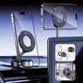 Strong magnetic car phone holder, foldable design 360° adjustable vacuum holder for universal use in car/desk/bathroom