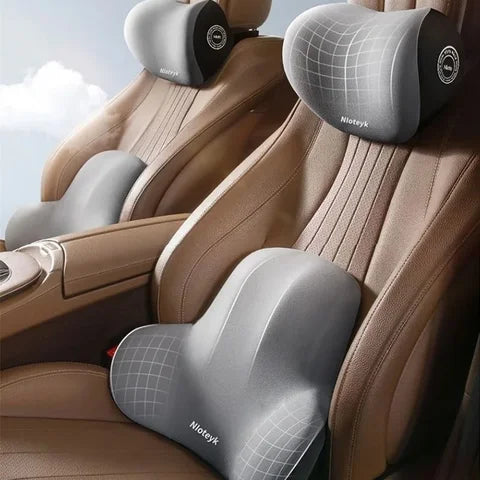 Memory foam car neck pillow car lumbar support for car supplies universal neck pillow waist pillow cars itz car accessories