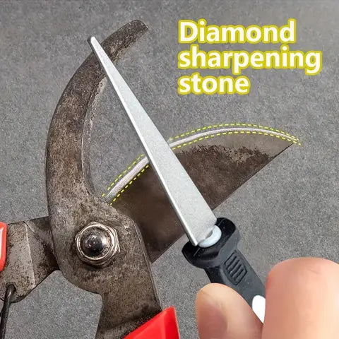 Diamond Sharpener Sharpener Metal Double Sand File Scissors Garden Tools Sharpener