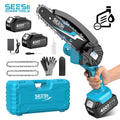 SEESII 6'' Cordless Mini Chainsaw 6" Electric Saw Rechargeable Woodworking Pruner for Makita 18V Battery