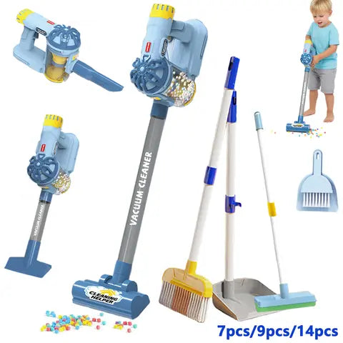 Kinder-Staubsauger-Spielzeug, realistisches Rollenspiel, Reinigungsspielzeug, pädagogische Housekeeping, Lerngeschenke für Kleinkinder, Jungen und Mädchen