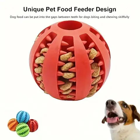 Dog Toy Ball, Non-Toxic Bite Resistant Toy Ball for Dogs, Puppies, Cats, Dogs, Pet Food, Treat, Feeder, Chew Gel, Teeth Cleaning Ball